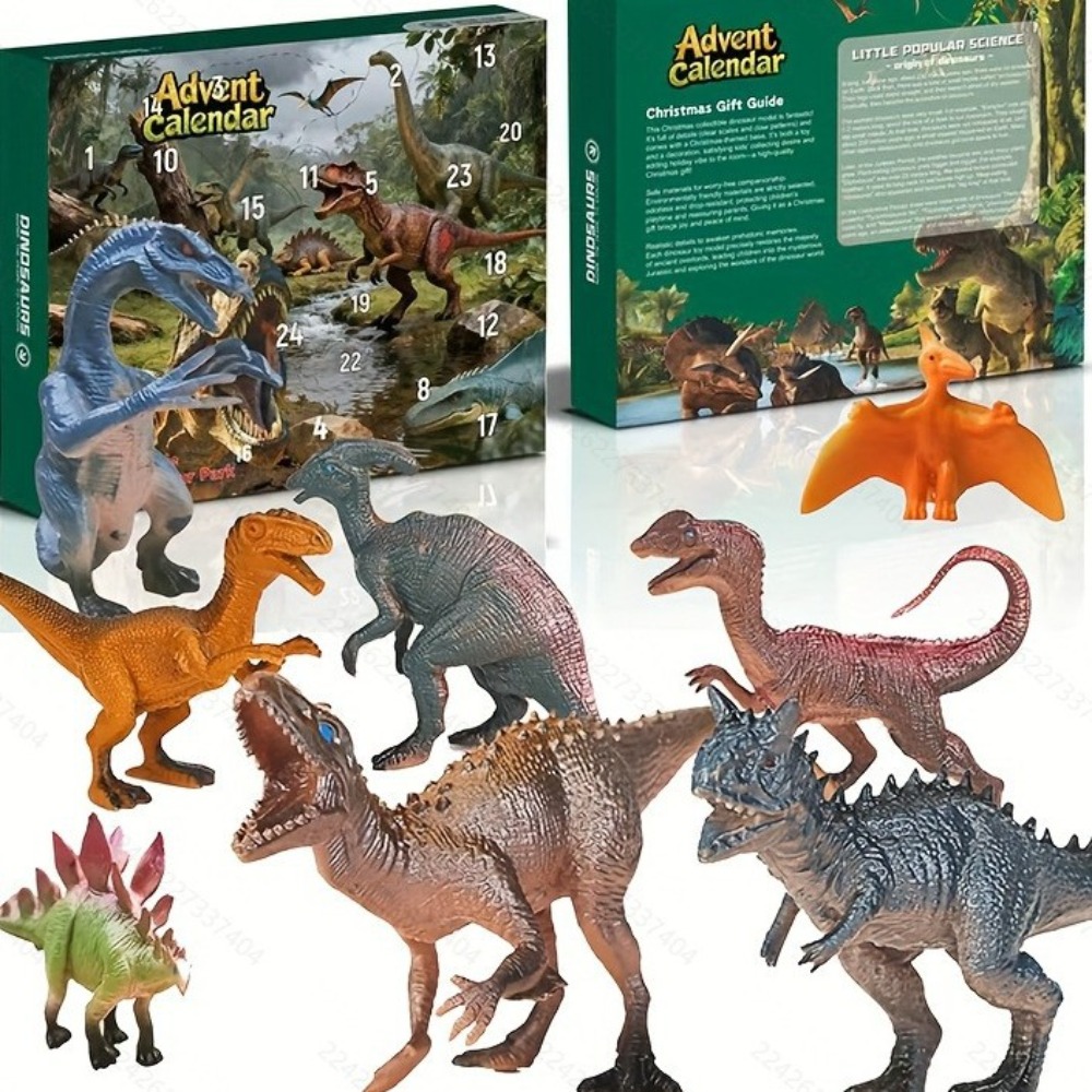 Kids Toys Xmas 2025 - Адвент-календари 2025 года, детские игрушки-динозавры, 24-дневный