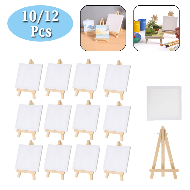 Kids Art Easel - 10/12 шт. мини-набор холстов и мольберта,