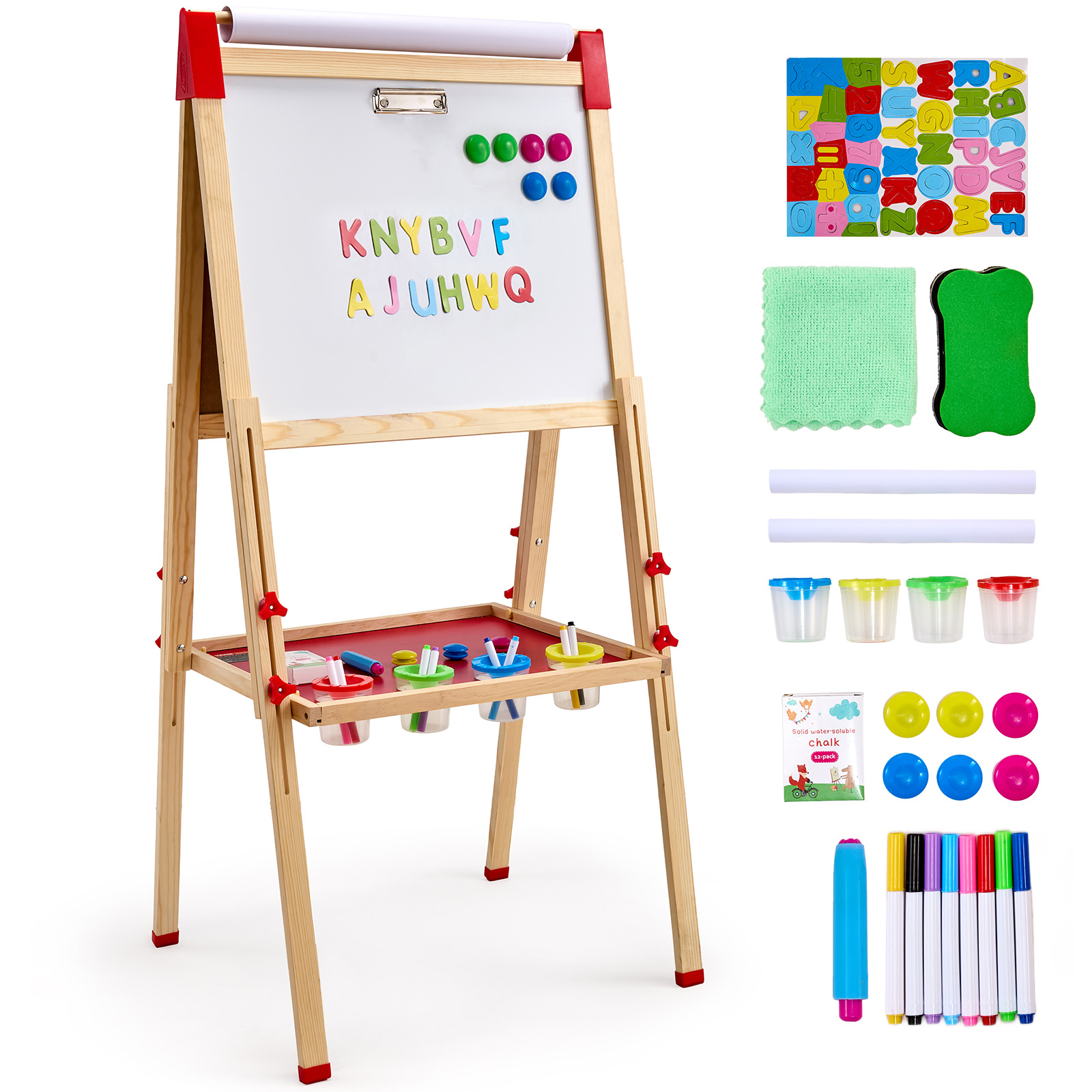 Kids Art Easel - SucceBuy Детская магнитная доска для рисования,