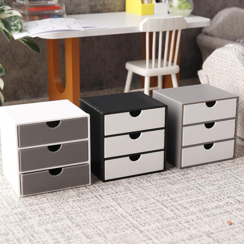 Kids Toys Drawers - Миниатюрный деревянный книжный шкаф-купе для кукольного
