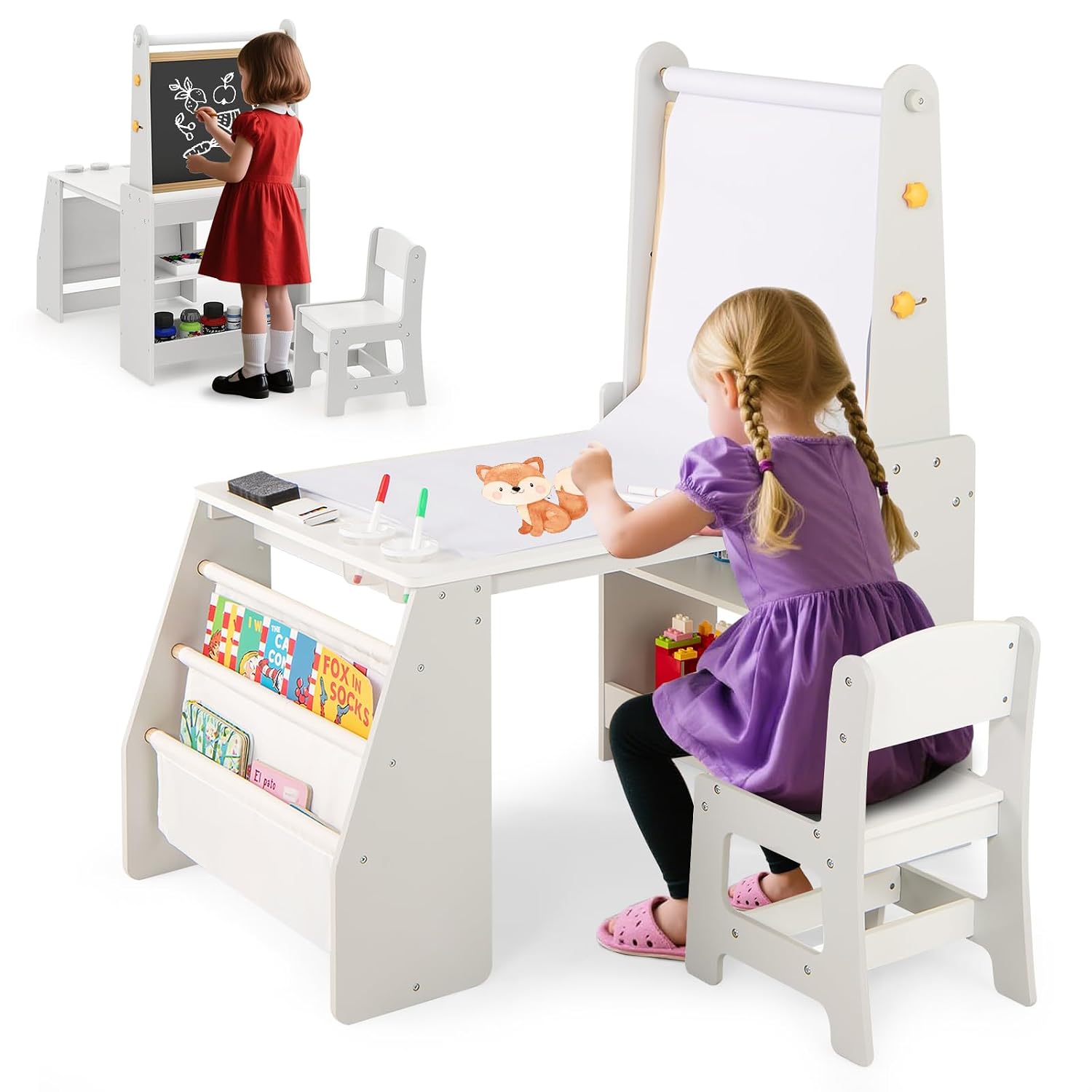 Kids Art Easel - Детский художественный стол и стул, набор