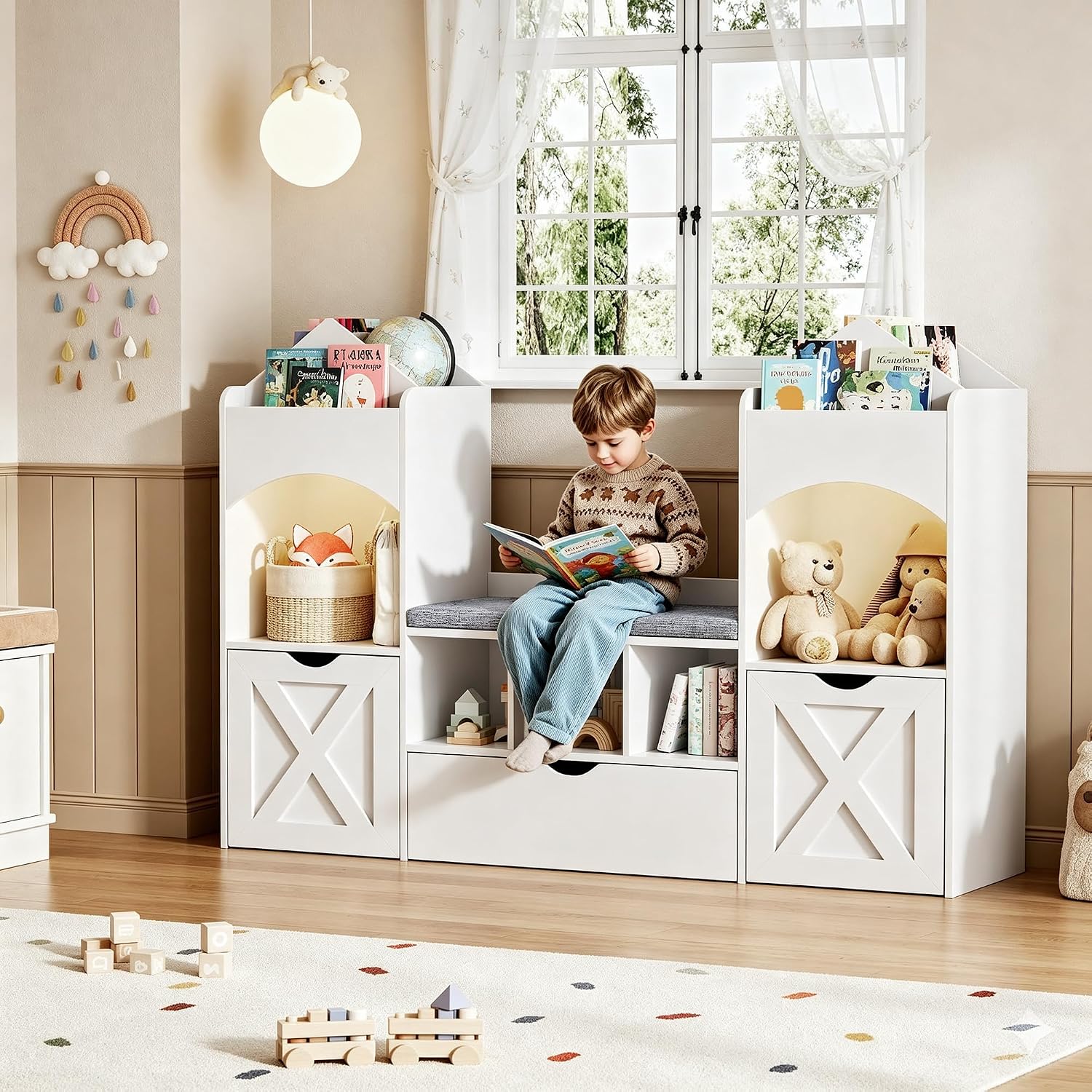 Kids Toys Drawers - Детский книжный шкаф-башня в форме замка,