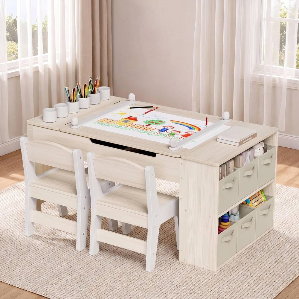 Kids Art Easel - Детский набор: стол и стулья, столик-мольберт