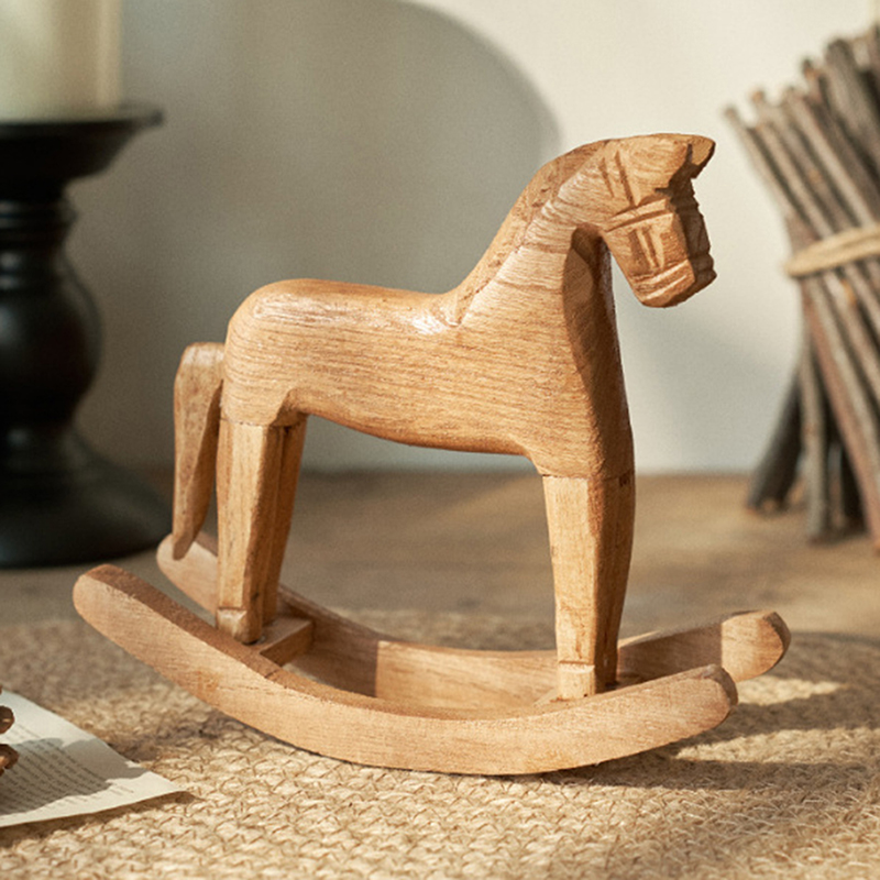 Kids Toys Horse - Деревянная статуэтка лошади-качалки, балансирующая фигурка, декор
