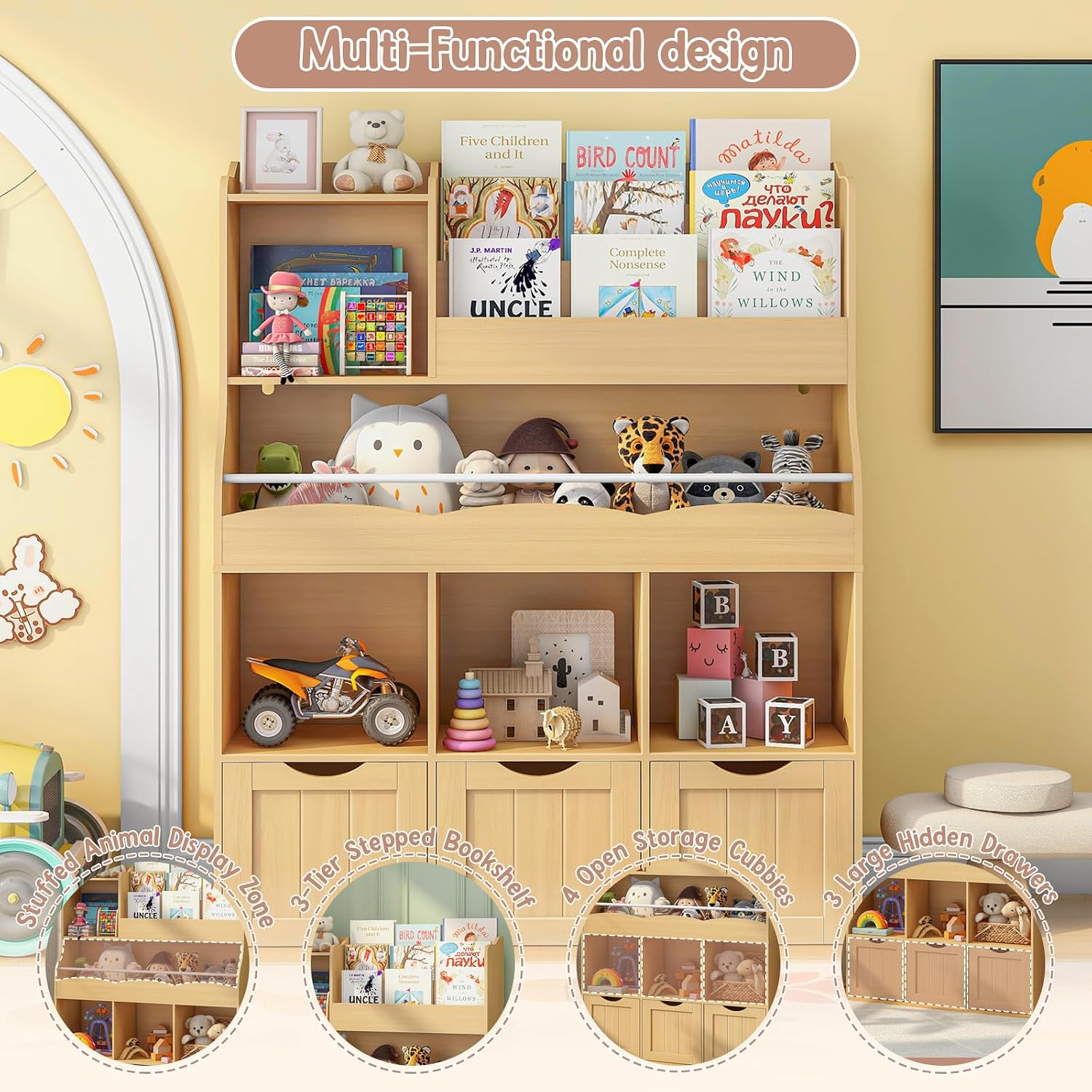 Детский трехъярусный книжный с – обзор и цена Kids Toys Drawers