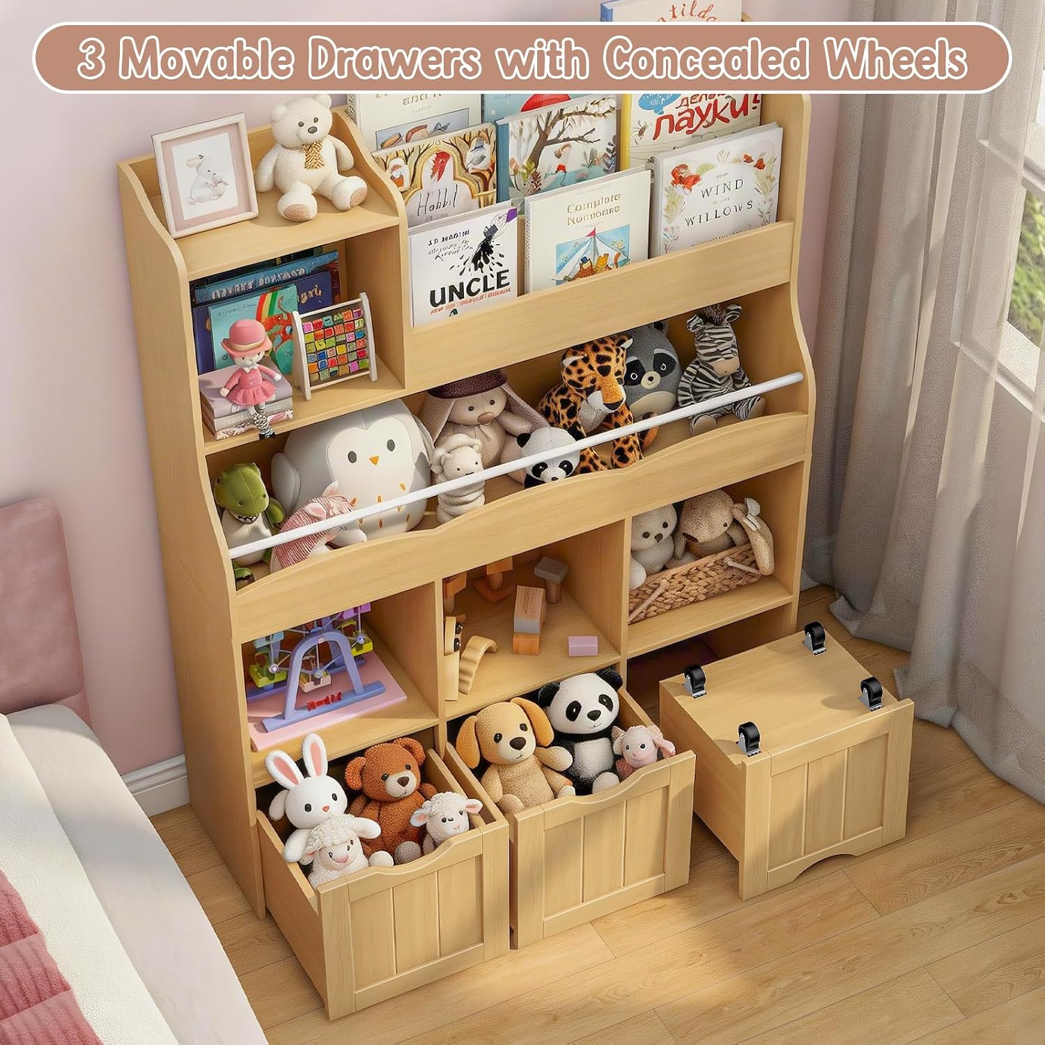 Детский трехъярусный книжный с – обзор и цена Kids Toys Drawers