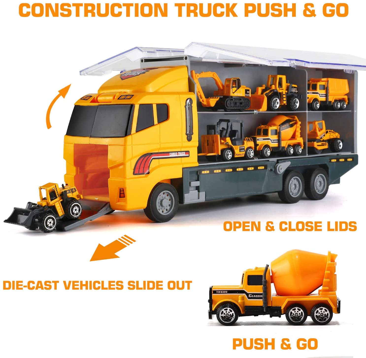 10 в 1, автомобиль-транспортер – обзор и цена Kids Toys Unique
