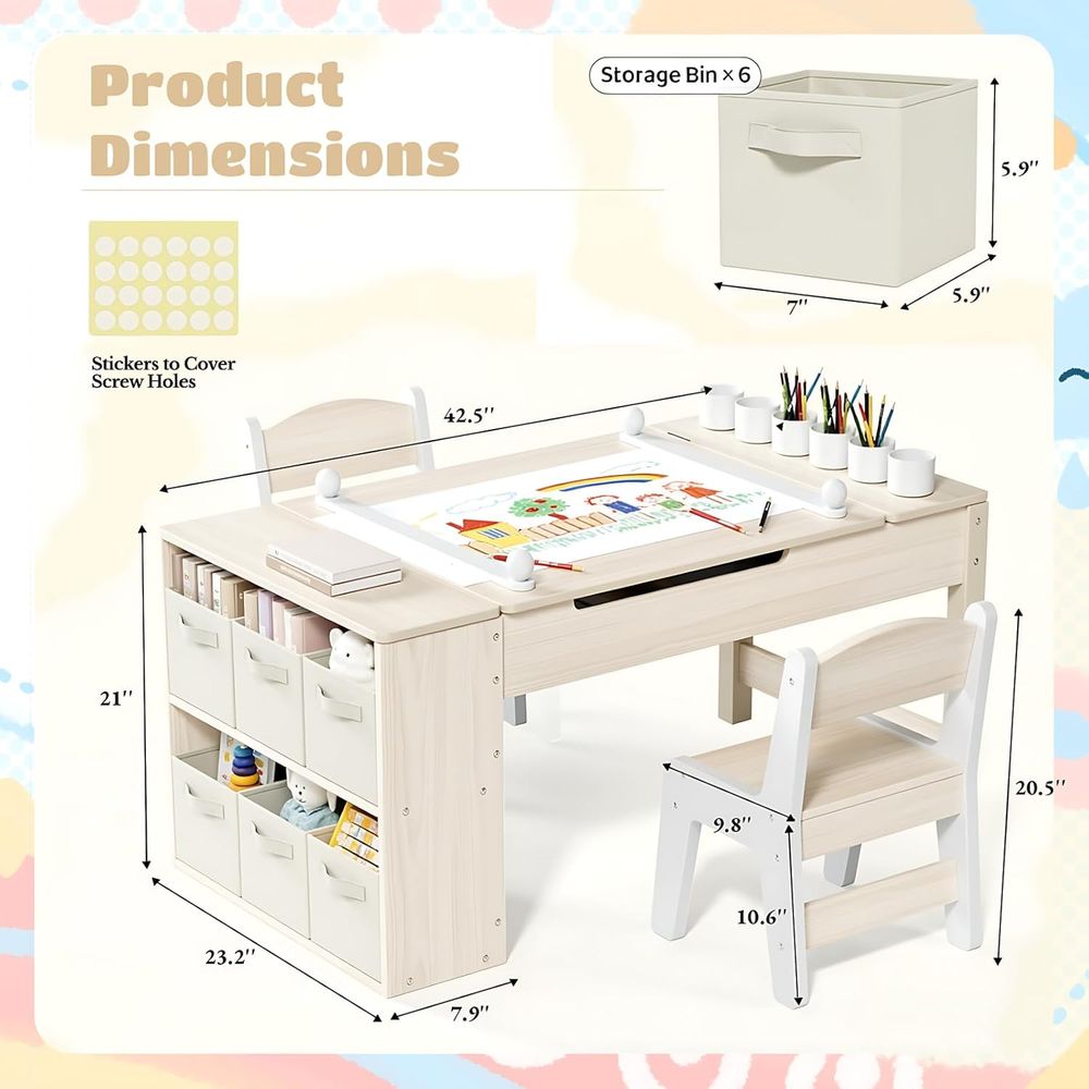 Детский набор: стол и стулья,  – обзор и цена Kids Art Easel